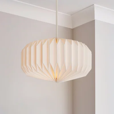 Dunelm Origami Hexagon Paper Pendant Small White