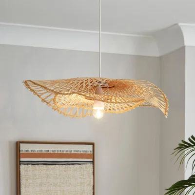 Dunelm Bamboo Wave 2 Tier Easy Fit Pendant Shade