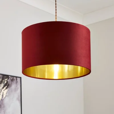 Dunelm Nesa Velvet Drum Lamp Shade