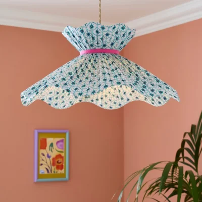 Dunelm Sophie Robinson Wiggle Riad Star Easy Fit Pleated Lamp Shade