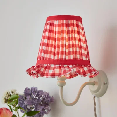 Dunelm Carys Frilled Gingham Lamp Shade