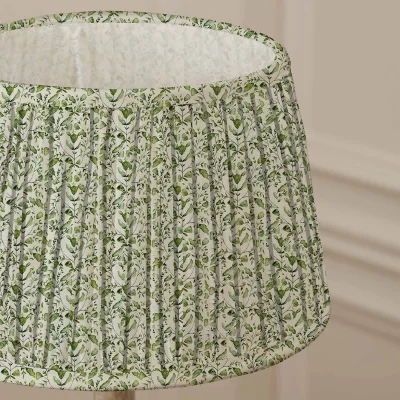 French Bedroom April Leaves Lampshade in Spring Green