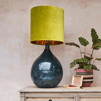 Graham & Green 10" Tall Pistachio Velvet Lamp Shade