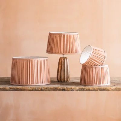 Graham & Green Graham and Green Dusty Pink Pleated Straight Empire Lampshade - 16 inch