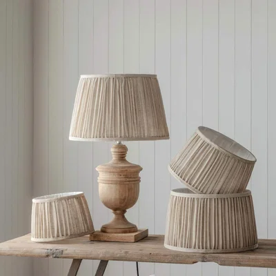 Graham & Green Graham and Green Pleated Linen Empire Lamp Shade 16 inch
