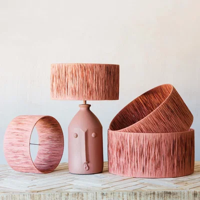 Graham & Green Brick Raffia Lamp Shade 12"