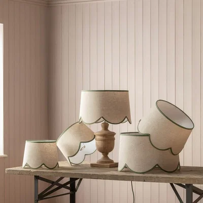 Graham & Green Graham and Green 10" Woodland Green Scallop Lamp Shade