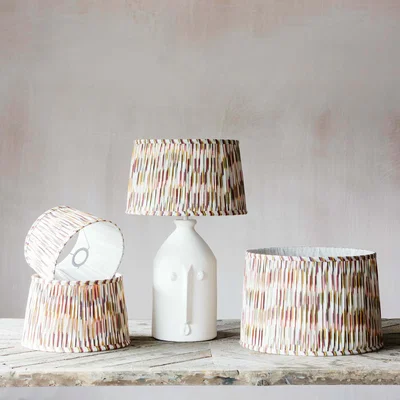 Graham & Green Graham and Green 14" Rainbow Pleated Ikat Lamp Shade