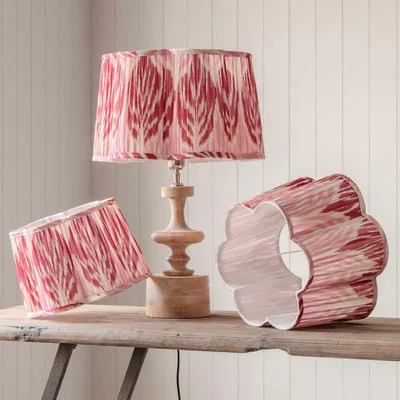 Graham & Green Graham and Green 14" Pink Ikat Flower Empire Lamp Shade