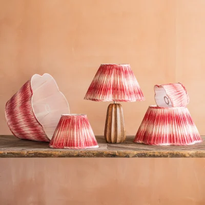 Graham & Green Graham and Green Raspberry Ikat Scallop Lampshade - 20 inch
