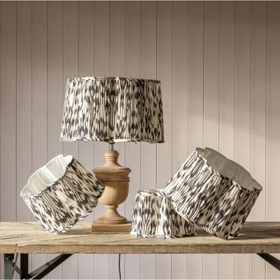 Graham & Green Graham and Green Black and White Ikat Flower Empire Lamp Shade 20 inch