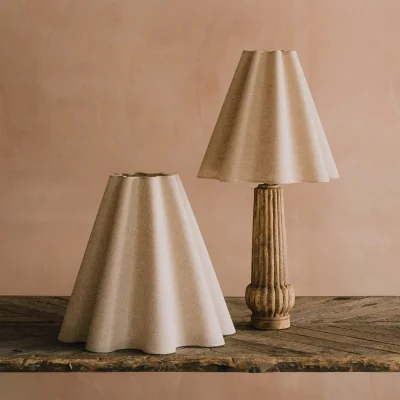 Graham & Green Graham and Green Linen Wave Lampshade - 16 inch
