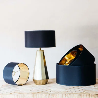Graham & Green Black and Gold Lamp Shade 10"