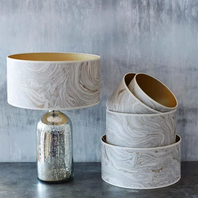 Graham & Green Makrana Gold Lamp Shade 14"