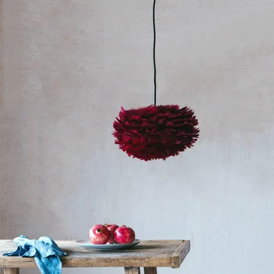 Graham & Green Aurora Small Red Feather Pendant Shade