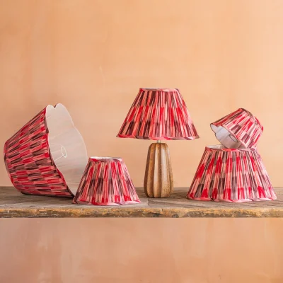 Graham & Green Graham and Green Berry Ikat Scallop Lampshade - 13 inch