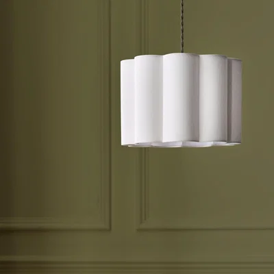 Habitat Habitat Rattan Pleat Natural Easy Fit Lampshade - 30cm