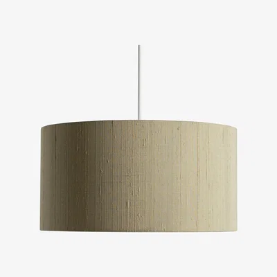 Habitat Habitat Olive 35cm Drum  Silk Ceiling Shade