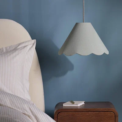 Habitat Habitat Scallop Edge Sage Green Lampshade - 32cm