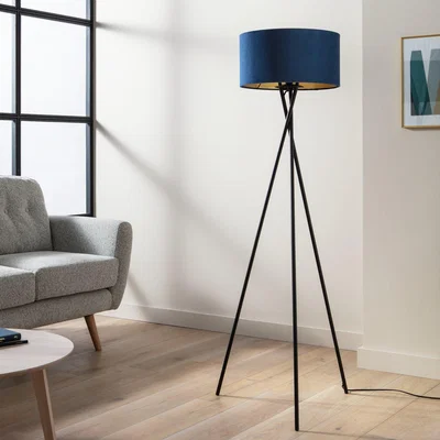Habitat Habitat Navy Velvet Easy Fit Drum Lampshade - 40cm