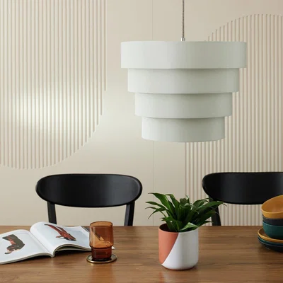 Habitat Habitat 34x45cm Stacked 4 Tier Lampshade - Grey