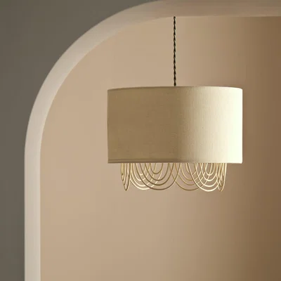 Habitat Habitat Two Tier Scallop Natural Easy Fit Lampshade - 35cm
