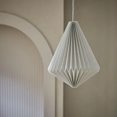 Habitat Habitat Origami Grey Paper Easy Fit Lampshade - 30cm
