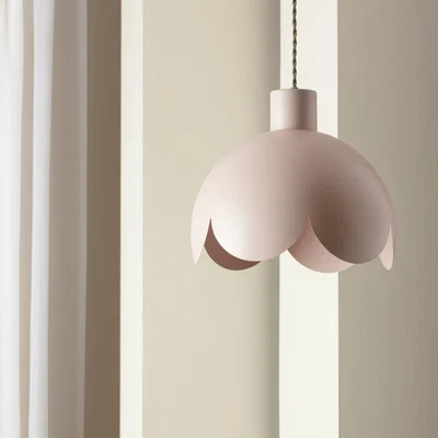 Habitat Habitat Pink Scallop Metal Easy Fit Lampshade - 30cm