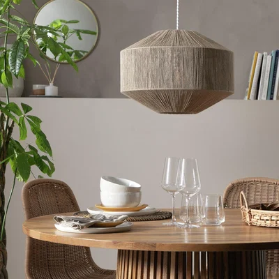 Habitat Habitat Jute 30x45cm Oversized Easy Fit Lampshade - Natural