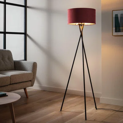 Habitat Habitat Cherry Velvet Easy Fit Drum Lampshade - 40cm