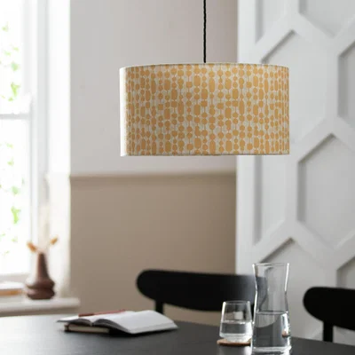 Habitat Habitat Abstract 20x40cm Stripe Printed Lampshade - Mustard