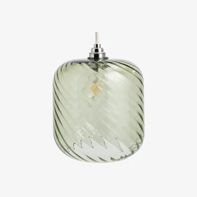Habitat Habitat Swirl Green Glass Easy Fit Lampshade - 20.5cm