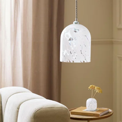 Habitat Habitat White Confetti Glass Easy Fit Lampshade - 18cm