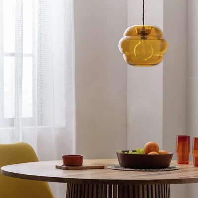 Habitat Habitat Glass Honeycomb Shade - Orange