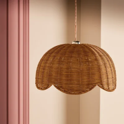Habitat Habitat Natural Rattan Scallop Easy Fit Lampshade - 35cm