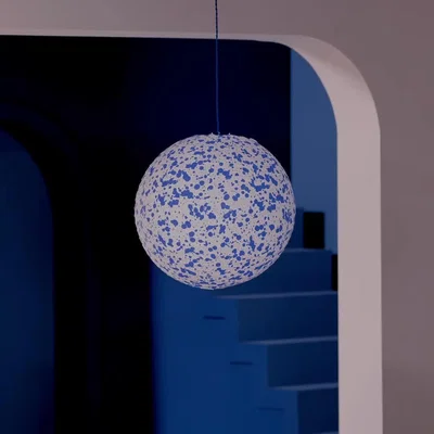 Habitat Habitat 60 Jackson Easy Fit Paper Lampshade - 47x50cm - Blue