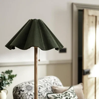 Habitat Habitat x Morris & Co. Velvet Wave Lampshade - Green