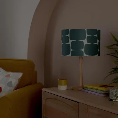 Habitat Habitat x Scion Lohko 20x30cm Faux Linen Drum Shade - Teal