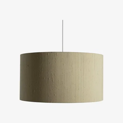 Habitat Habitat Drum Silk 49cm Shade - Olive