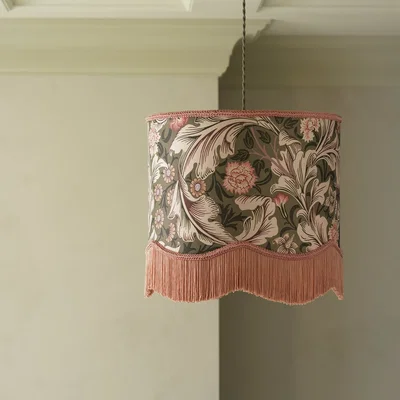 Habitat Habitat x Morris & Co. Leicester Tasselled Easy Fit Lampshade - 40cm