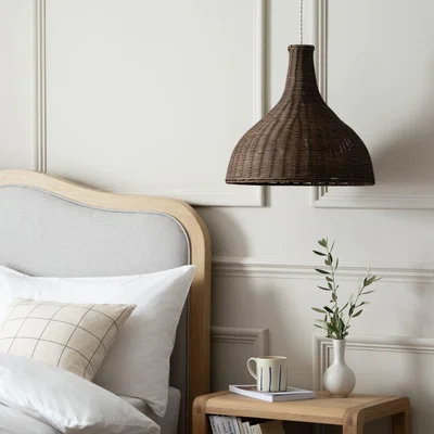 Habitat Habitat Pear 38x40cm Wicker Shade - Grey
