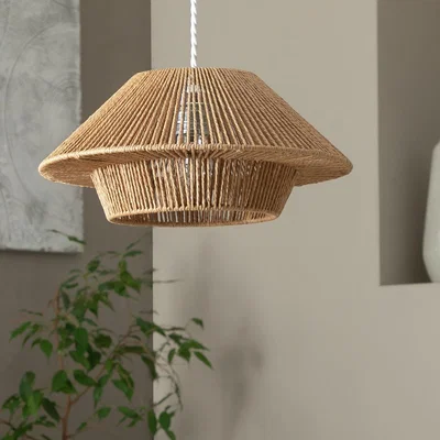 Habitat Habitat Paper Rope Natural 2 Tier Easy Fit Lampshade - 35cm
