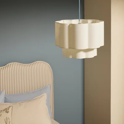 Habitat Habitat Natural 2 Tier Pleat Easy Fit Lampshade - 40cm