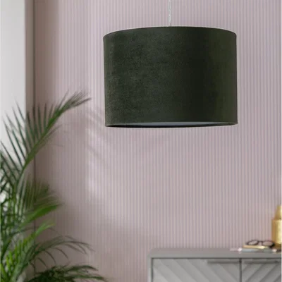 Habitat Habitat Chive 20x30cm Velvet Drum Shade - Green