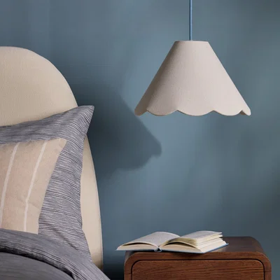 Habitat Habitat Scallop Edge Natural Lampshade - 32cm