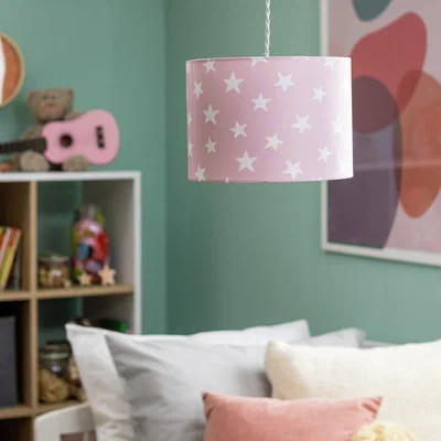 Habitat Habitat Kids Little Star Ceiling and Table Lamp Shade - Pink