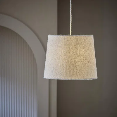 Habitat Habitat Boucle Tapered Cream Easy Fit Lampshade - 32.5cm