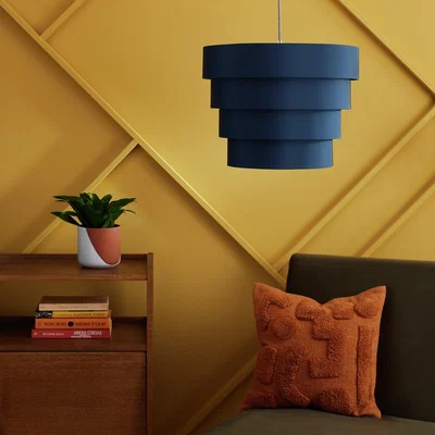 Habitat Habitat 34x45cm Stacked 4 Tier Lampshade - Navy