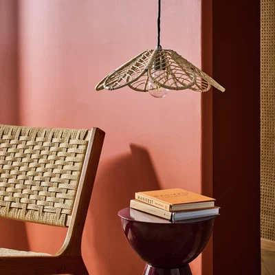 Habitat Habitat Natural Rattan Petal Easy Fit Lampshade - 36.5cm