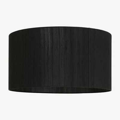 Habitat Habitat Drum Silk 58cm Shade - Black